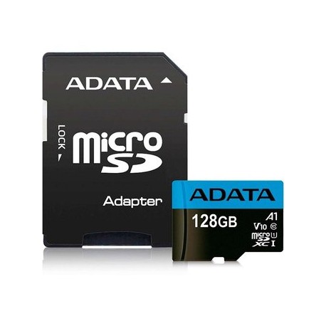 Memoria Micro SDXC 128GB ADATA Clase 10...Computadoras Brillo