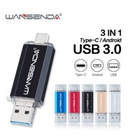 Unidad flash USB OTG de 256GB tipo-C 3 e...