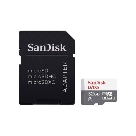 Memoria Micro Sd 32gb Sandisk Clase 10 V...Computadoras Brillo