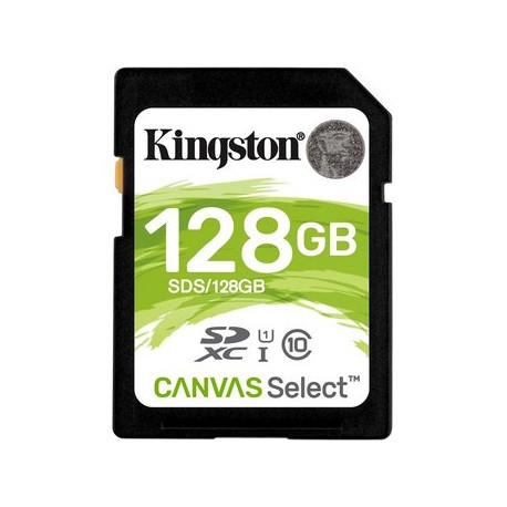 Memoria SD 128GB Kingston SDXC Clase10 C...Computadoras Brillo