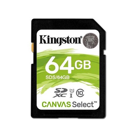 Memoria SD 64GB Kingston SDXC Clase10 Ca...Computadoras Brillo