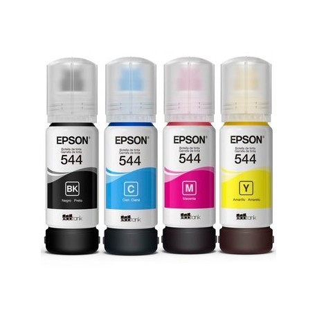 Pack 4 Botellas Tinta Epson T544 L3110 L...Computadoras Brillo