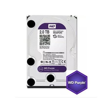 Disco Duro 2 Tb Sata Wd Purple Wd20purxComputadoras Brillo