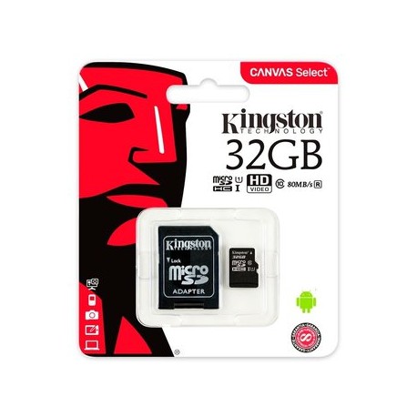 Memoria Micro Sd Hc I 32gb Kingston Clas...Computadoras Brillo