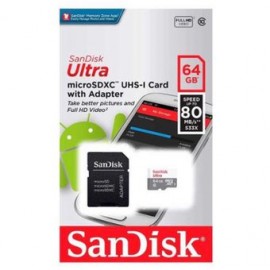 Memoria Sandisk Micro SD Clase 10 64GB 8...