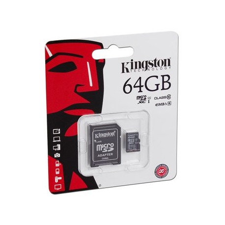 Memoria Kingston microSDXC UHS-I de 64 G...Computadoras Brillo