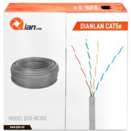 BOBINA CABLE UTP CAT 5E QIAN GRIS 305 MT...