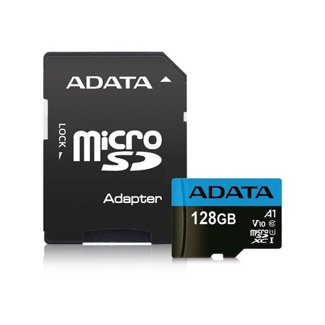 Memoria MicroSD 128GB Adata SDXC Con Ada...Computadoras Brillo